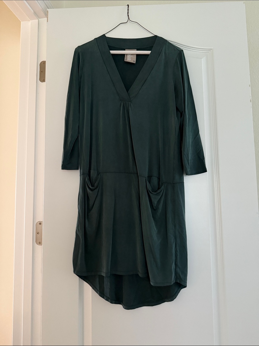 Dolan by Anthropologie Left Coast Tegan Tunic Dress dark green color XS
